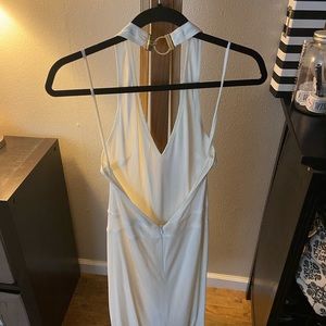 Designer dress, worn for photo shoots and events. Jersey cut.